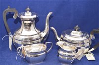 Lot 135 - An Elizabeth II four-piece silver tea service