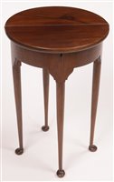 Lot 1018 - A demi lune occasional table.