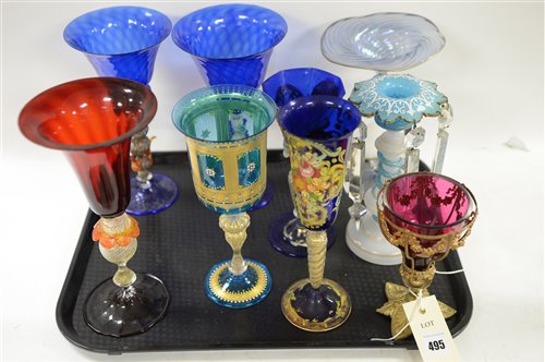 Lot 495 - Eight pieces of Venetian glass