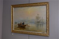 Lot 368 - "Shrimpers: a hazy morning on the Tyne".