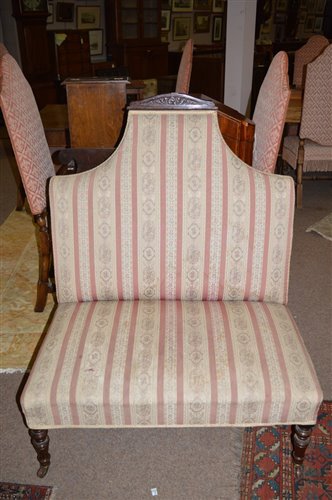 Lot 697 - A Victorian upholstered settle.