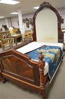 Lot 490 - Victorian mahogany bed