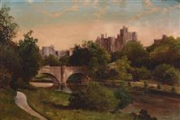 Lot 386 - "Alnwick Castle and the Lion Bridge".