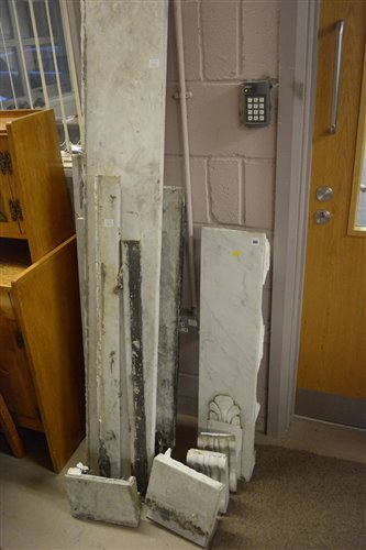 Lot 383 - White marble fire surround
