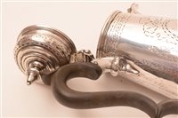 Lot 616 - Exeter silver coffee pot