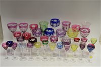 Lot 372 - Coloured glassware of varying sizes
