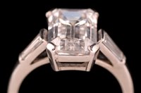 Lot 853 - 4.19 carat emerald cut diamond, D Flawless