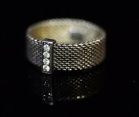 Lot 833 - Tiffany diamond set silver ring