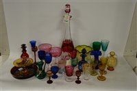 Lot 445 - 19th Century and later coloured glasswear