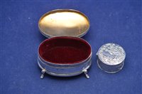 Lot 191 - An Edward VII silver trinket box