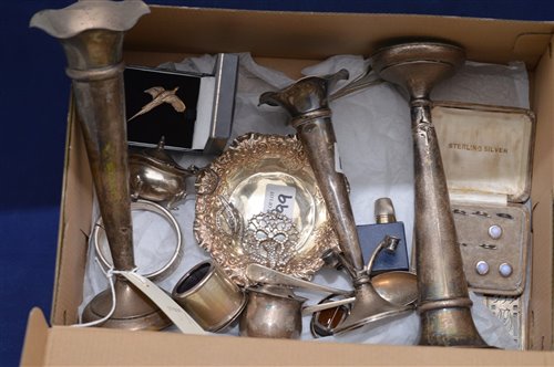 Lot 199 - Silver and white metal items