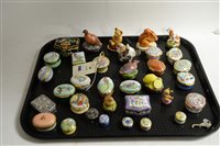 Lot 245 - Pill boxes; and small figures.