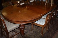 Lot 741 - A mahogany oval dining table.