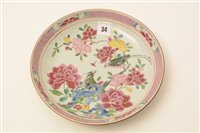 Lot 34 - An 18th Century Chinese Famille Rose saucer dish
