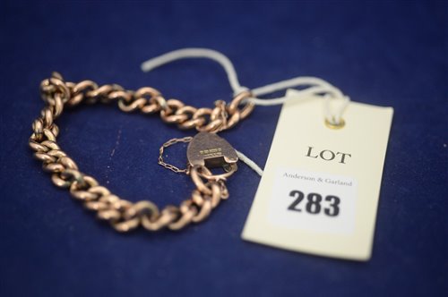 Lot 283 - 9ct Gold bracelet