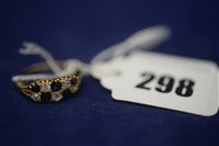 Lot 298 - Sapphire and diamond ring