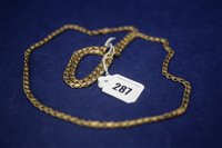 Lot 287 - Yellow metal chain necklace