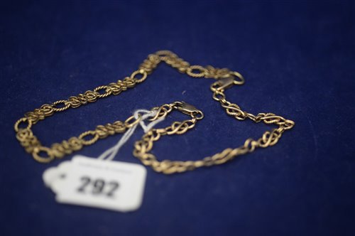 Lot 292 - Two gold bracelets