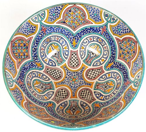 Lot 1014 - A large contemporary Moorish style deep bowl