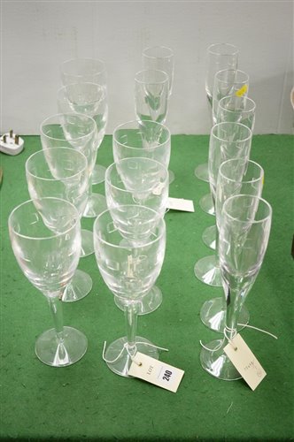 Lot 240 - Waterford wine and champagne glasses