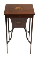 Lot 759 - An Edwardian work table.