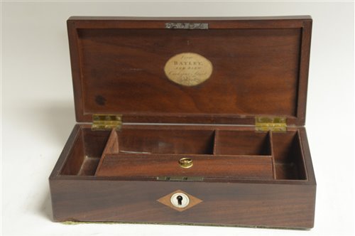 Lot 714 - Small writer's box by Bayley & Blew, London