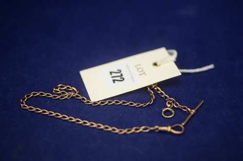 Lot 272 - Gold watch chain