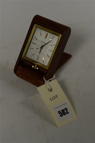 Lot 582 - Jaeger Le Couture travel alarm clock