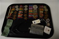 Lot 388 - WWII medals and militaria.