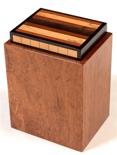 Lot 1039 - Modern hardwood box and cover signed Seaton