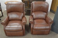 Lot 422 - Two electric reclining armchairs