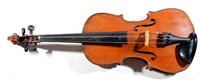 Lot 74A - 19th Century Continental violin and Werner bow, cased