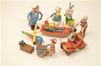Lot 1100 - Tinplate and other clockwork mechanical toys