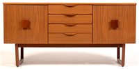 Lot 1107 - Europa Furniture: a mid 20th Century teak sideboard.
