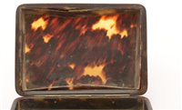 Lot 63 - A Chinese tortoiseshell snuff box and cover.