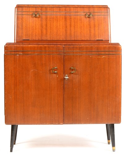 Lot 1102 - Rivington: a mid 20th Century walnut cocktail cabinet