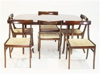 Lot 1151 - Ole Wanscher for Poul Jeppesen, Danish, 1950s, dining table and six chairs