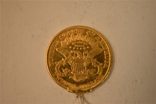 Lot 146 - 1878 twenty dollar gold coin