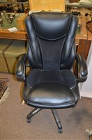 Lot 598 - Black Vinyl office chair