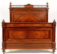 Lot 715 - A Louis XVI style rosewood double bed..