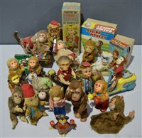 Lot 1102 - Mechanical and other monkey toys