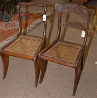Lot 716 - Two Regency dining chairs.