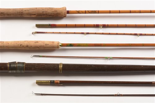 Lot 33 - Octopus ESS two piece slit cane rod and two
