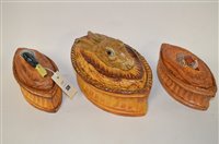 Lot 539 - Three earthenware dishes and covers