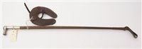 Lot 184 - Riding crop and horse shoe in case