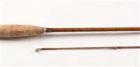 Lot 49 - Two piece 7ft split cane trout fly fishing rod