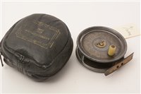 Lot 75 - Hardy reel and pouch