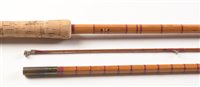 Lot 22 - Three piece split cane fly fishing rod