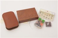 Lot 82 - House of Hardy leather wallet containing flies and others