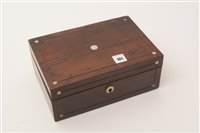 Lot 101 - Fly box and contents, in a rosewood box